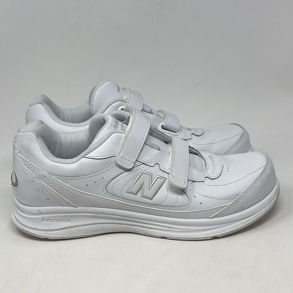 New Balance 577 DSL-2 Shoes Womens 12 White Leather Double Strap Walking Sneaker